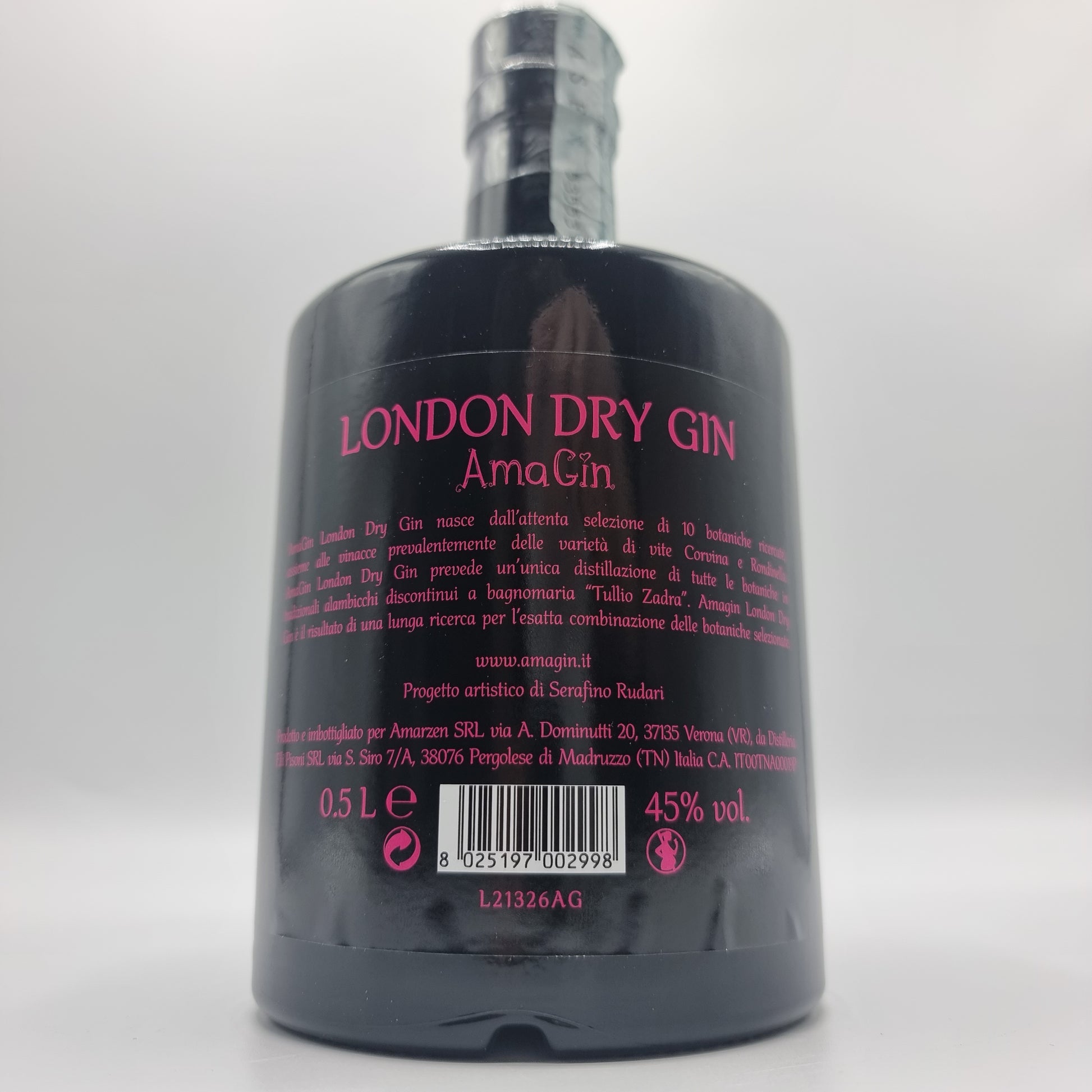 Ama Gin london dry gin Luxuriöse Black Edition-Flasche - Tradizioni Malcesine