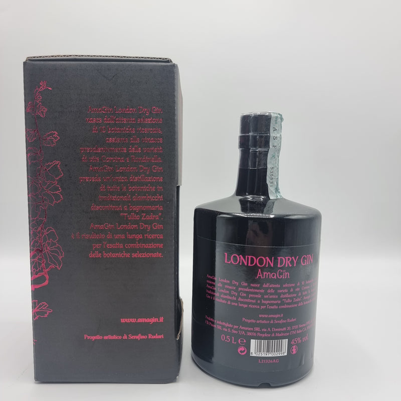 Ama Gin london dry gin Luxuriöse Black Edition-Flasche - Tradizioni Malcesine
