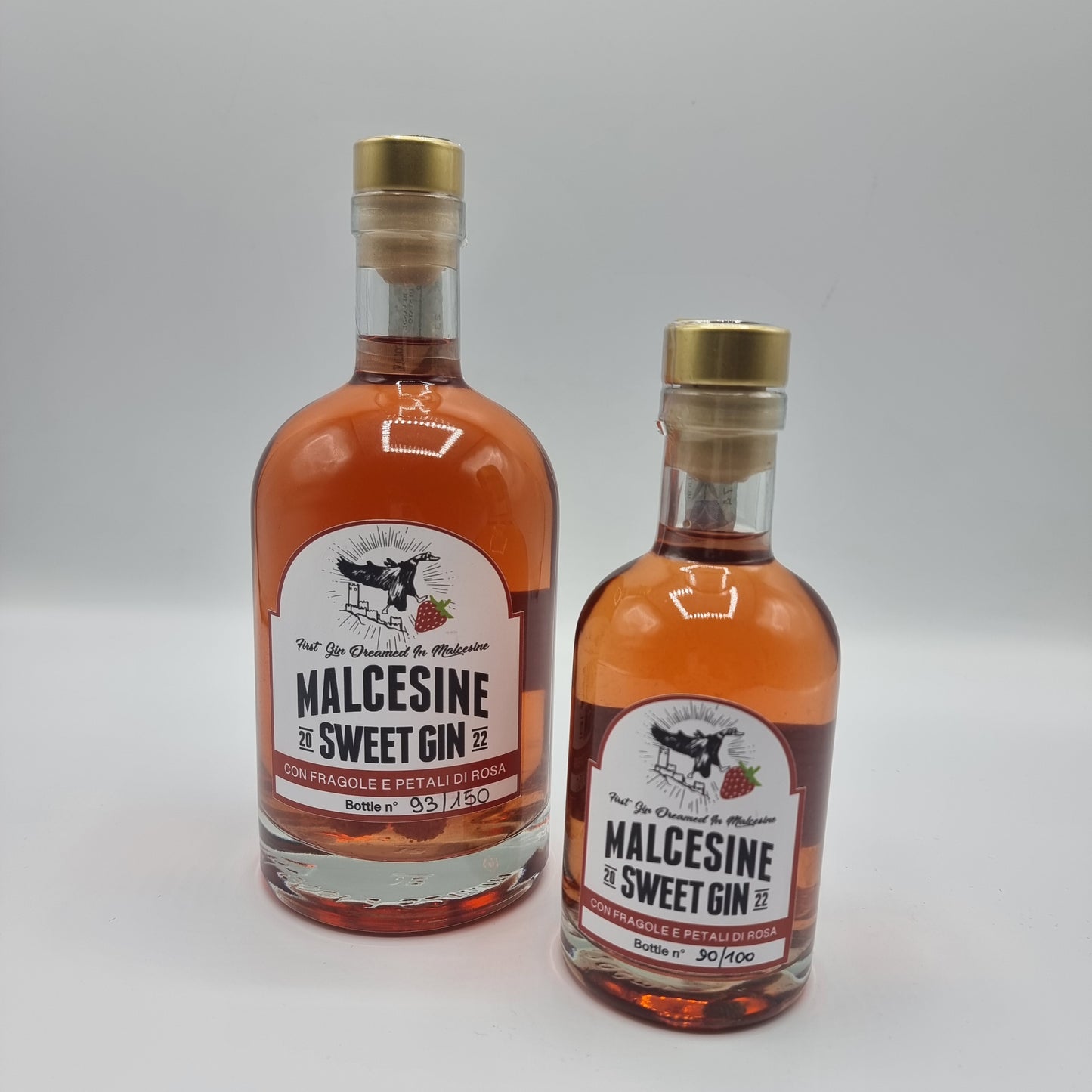 Malcesine sweet gin mit Erdbeeren und Rosenblättern - Tradizioni Malcesine