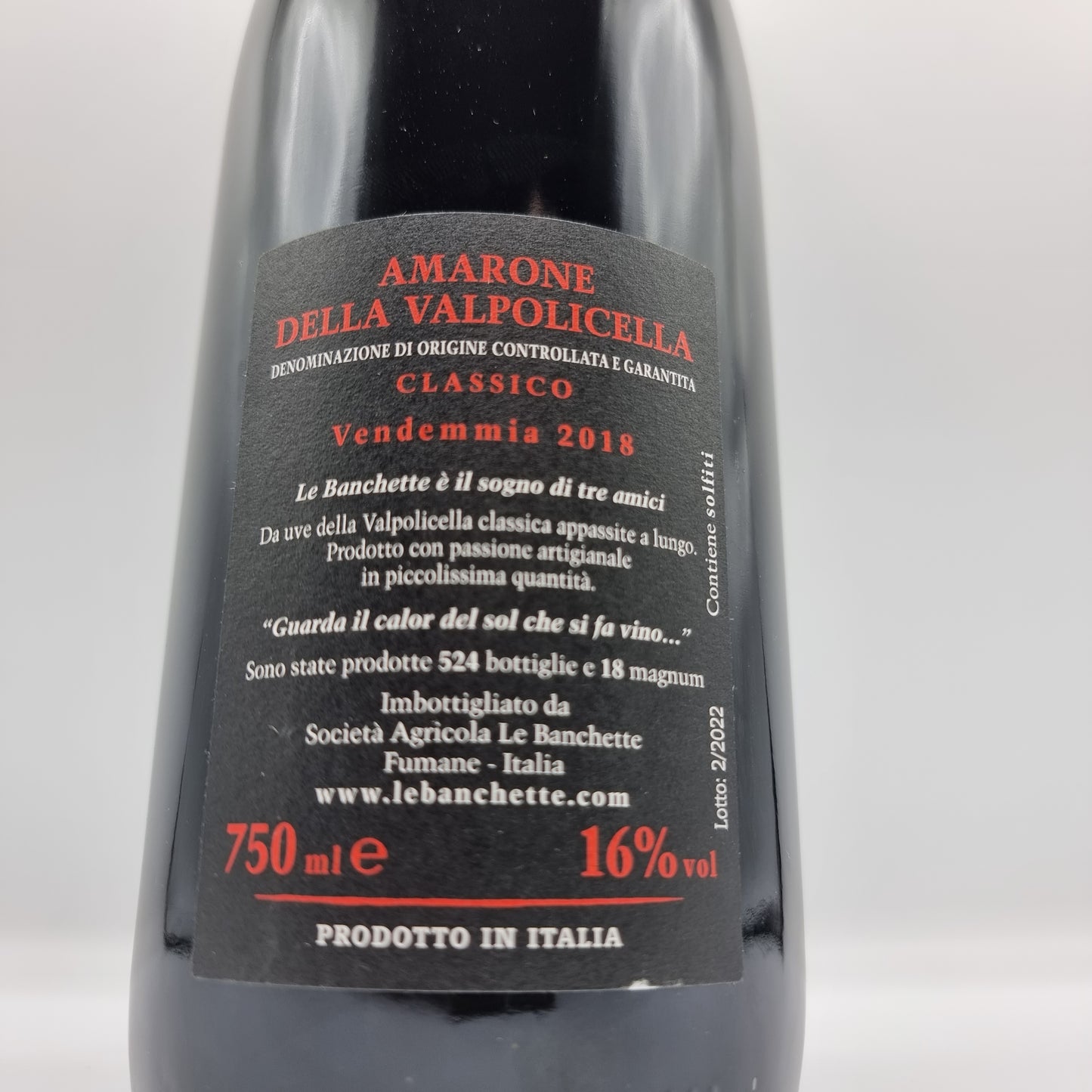 Amarone della Valpolicella Classico le Banchette 2018