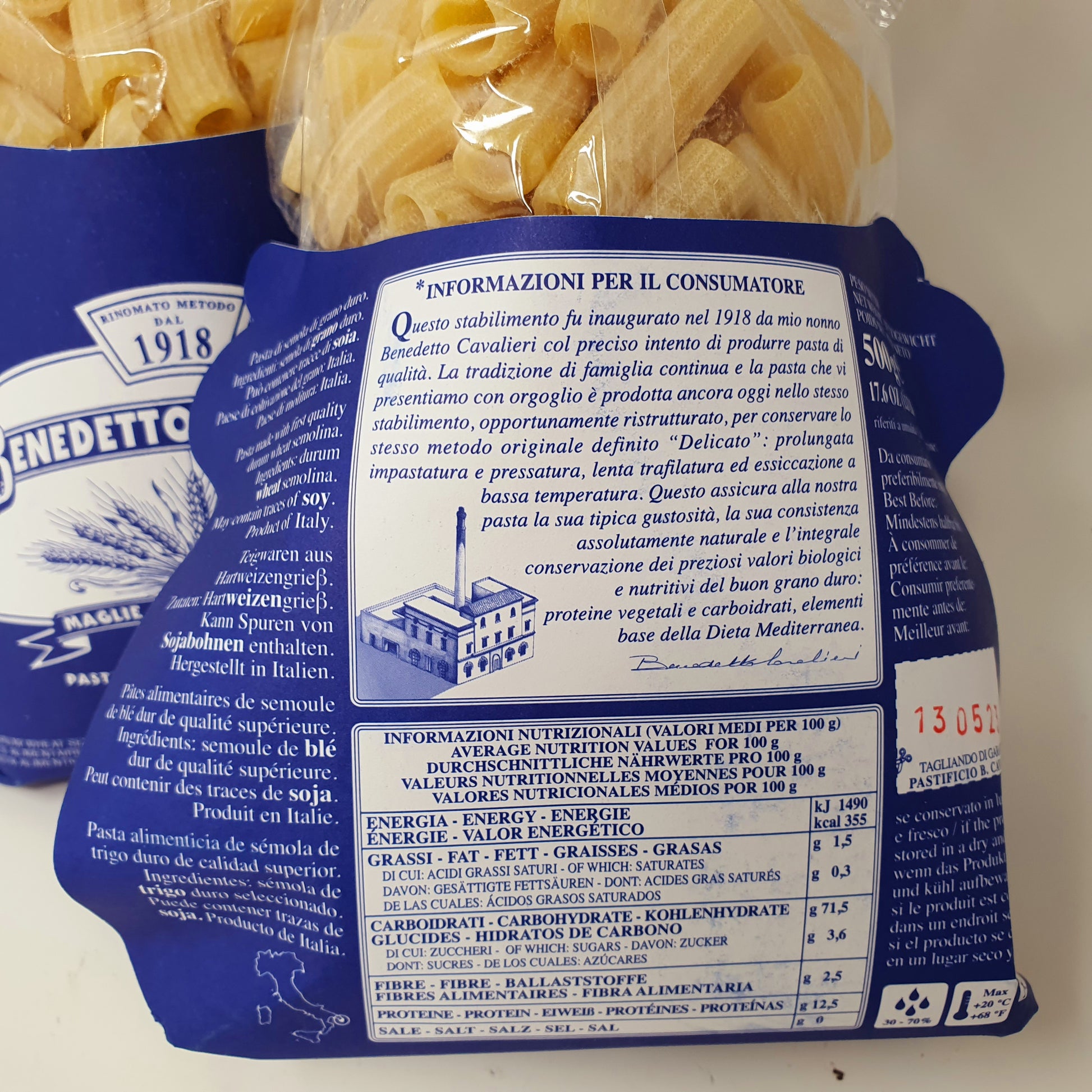 Pasta Gourmet "Mezzi Rigatoni". - Tradizioni Malcesine