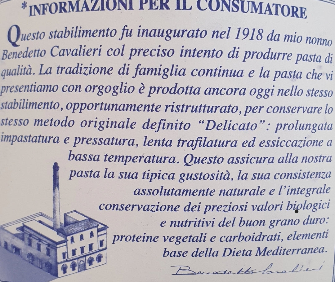 Pasta Gourmet "Mezzi Rigatoni". - Tradizioni Malcesine